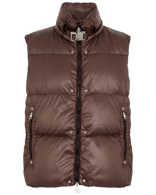 Moncler Brown 6 1017 Alyx 9sm Islote Quilted Shell Gilet