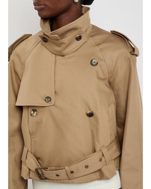 J.W. Anderson Natural Belted Cropped Cotton Trench Coat