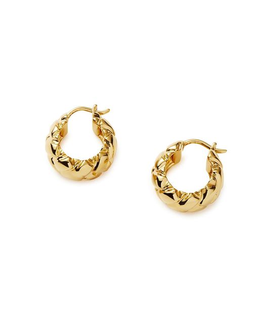 Missoma Metallic X Lucy Williams Waffle Mini 18kt -plated Hoop Earrings