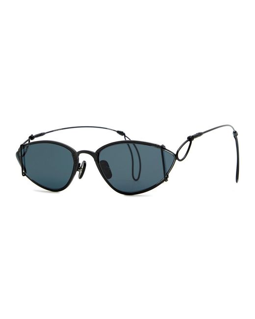 For Art's Sake Blue Ornate Cat-eye Sunglasses