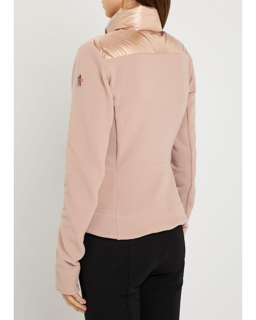 Moncler Natural Quilted Zip Up Fleece Jacket