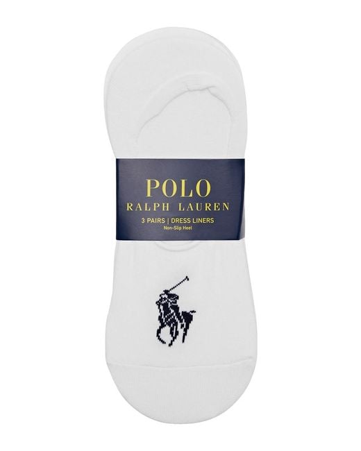 Polo Ralph Lauren White Logo-intarsia Stretch-cotton Trainer Socks for men