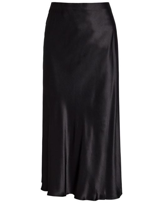 Rails Black Anya Slip Satin Skirt