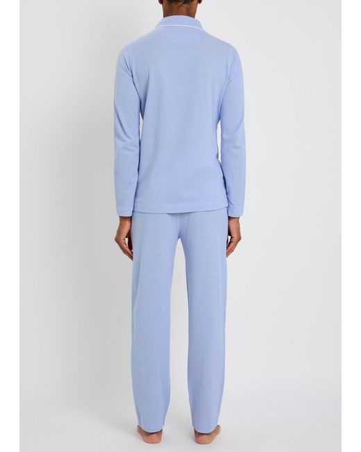 Polo Ralph Lauren Blue Logo-Embroidered Cotton Pyjama Set for men