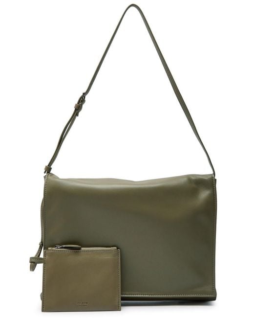 The Row Green Nan Leather Shoulder Bag