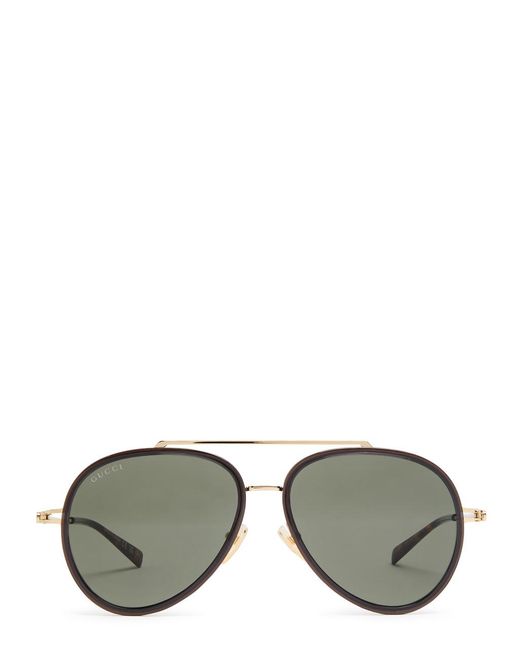 Gucci Gray Aviator-Style Sunglasses
