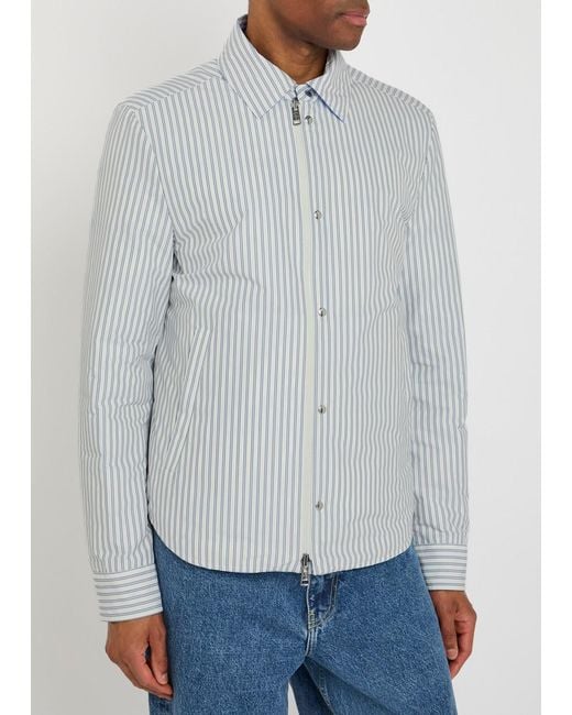 Moncler Blue Cresent Reversible Cotton-Blend Poplin Jacket for men