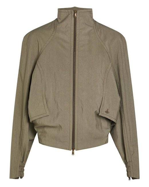 Vivienne Westwood Green Harrington Woven Jacket for men
