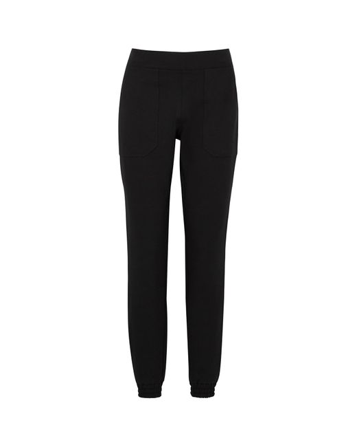 Spanx Black The Perfect Pant Stretch-Jersey Sweatpants