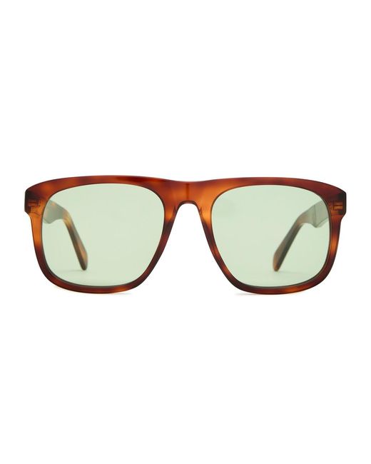 Totême  Brown The Navigator Square-Frame Sunglasses