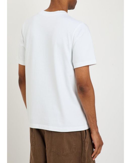 Casablanca White Casa Way Orchid Printed Cotton T-Shirt for men