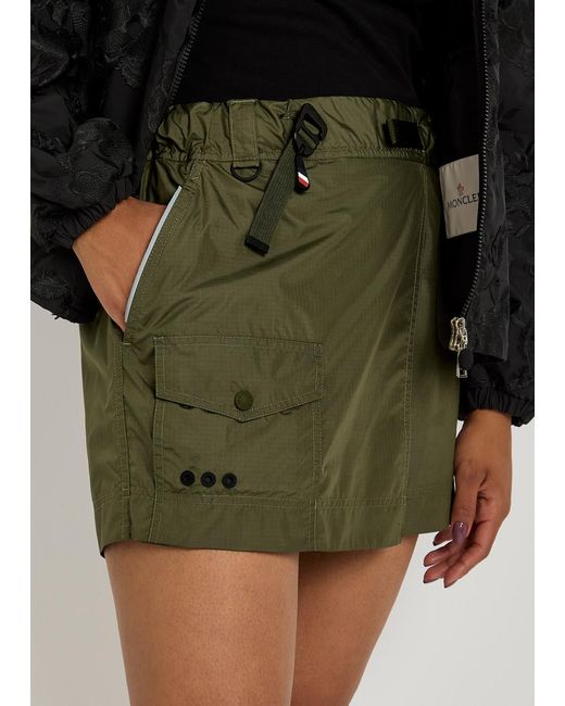 Moncler Green Shell Cargo Mini Skort