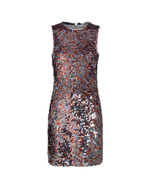 J.W. Anderson Purple Sequin-Embellished Mini Dress