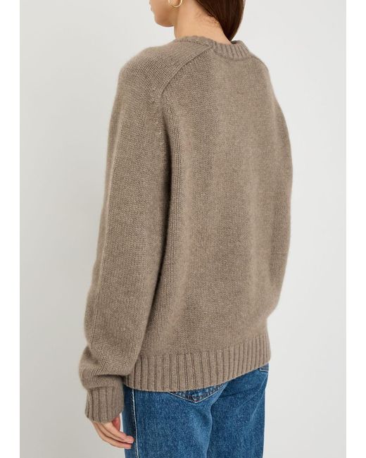 Khaite Brown Mae Cashmere Sweater