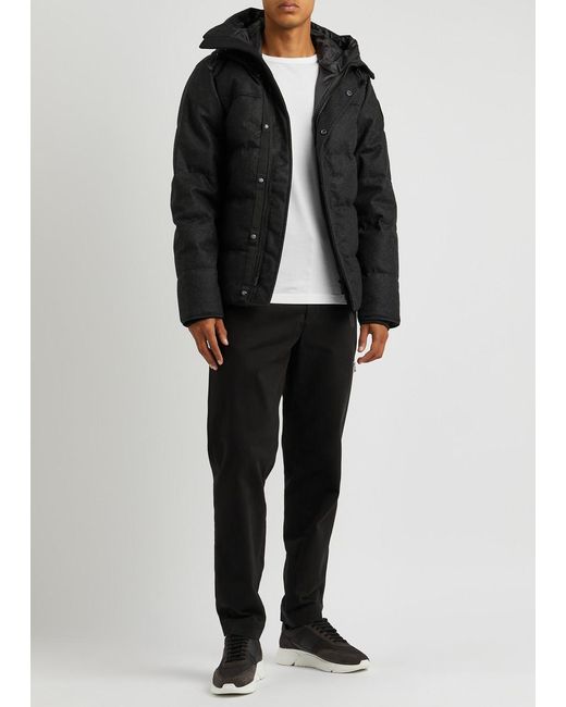 Canada Goose Black Macmillan Quilted Wool-Blend Parka for men