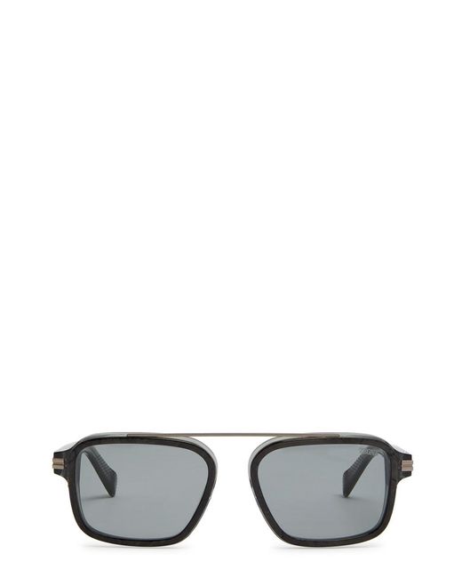 Zegna Gray Aviator-Style Sunglasses for men