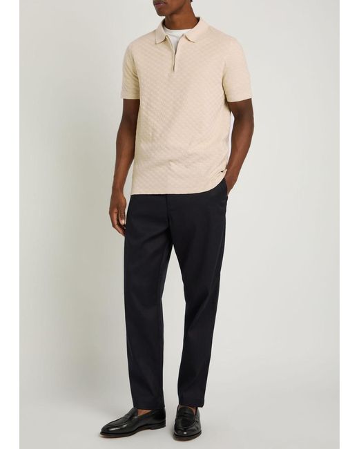 Paul Smith Natural Textured Cotton Polo Shirt for men