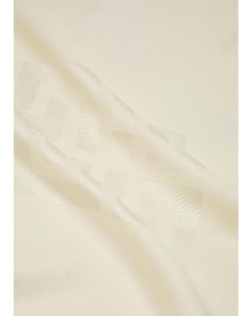 Givenchy Natural Logo-jacquard Silk-blend Scarf