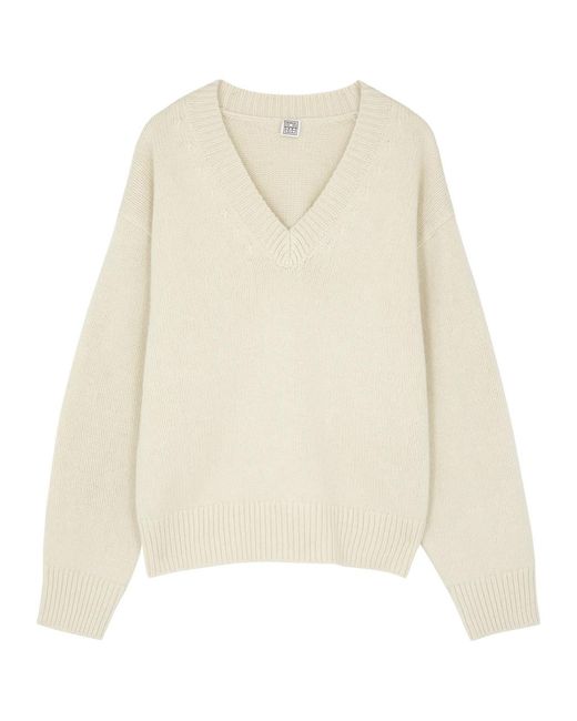 Totême  Natural Totême Wool And Cashmere-blend Jumper