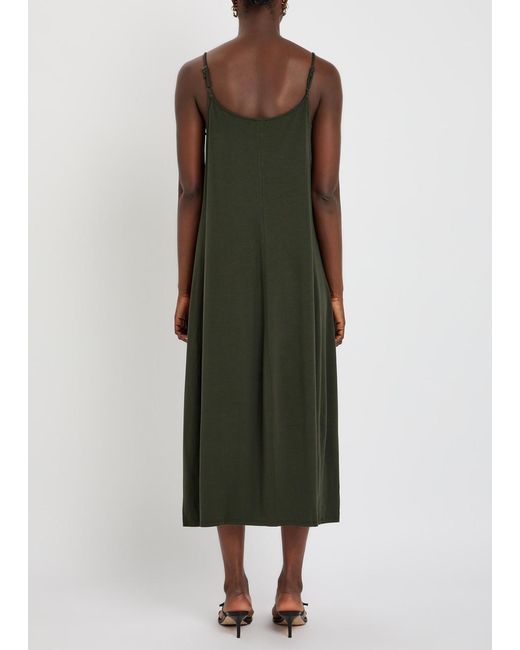 Eileen Fisher Green Lantern Jersey Midi Dress