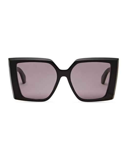 McQueen Black Oversized Square-Frame Sunglasses