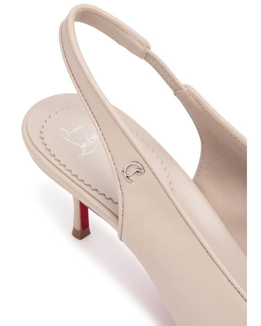 Christian Louboutin Pink Sporty Kate 55 Leather Slingback Pumps