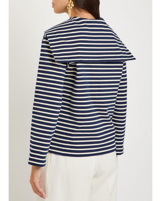 Les Vacances d'Irina Blue The Seaman Striped Cotton Top