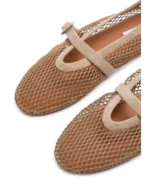 Alaïa Brown Mesh Ballet Flats