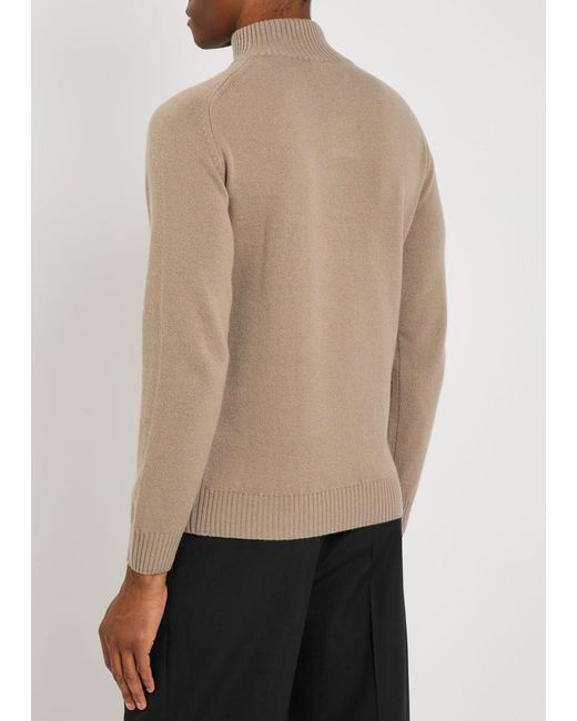 Aurélien Brown City Wool And Cashmere-Blend Jumper for men