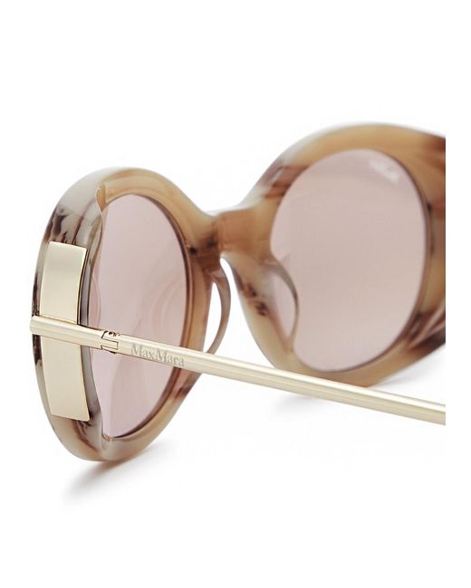 Max Mara Natural Malibu10 Oval-frame Sunglasses