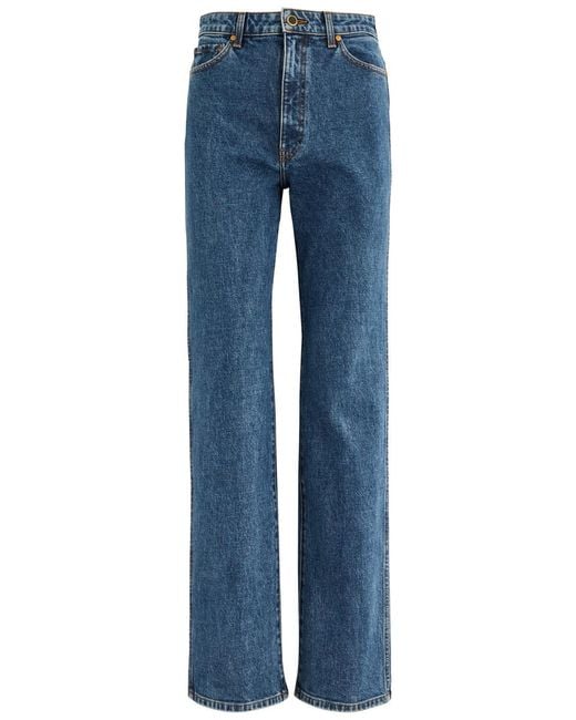 Khaite Blue Danielle Straight-Leg Jeans