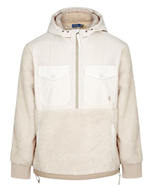 Polo Ralph Lauren Natural Half-zip Panelled Fleece Sweatshirt for men