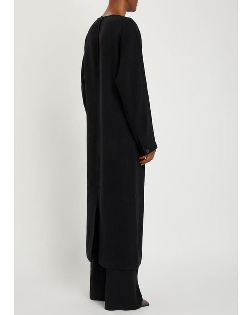 Studio Nicholson Black Cali Wool-Blend Midi Dress