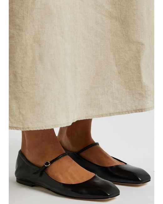 Aeyde Black Uma Leather Flats