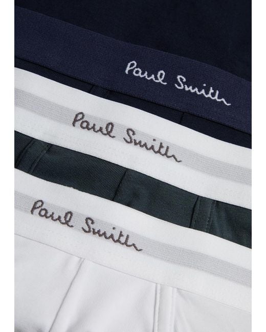 Paul Smith Blue Stretch-Cotton Trunks for men