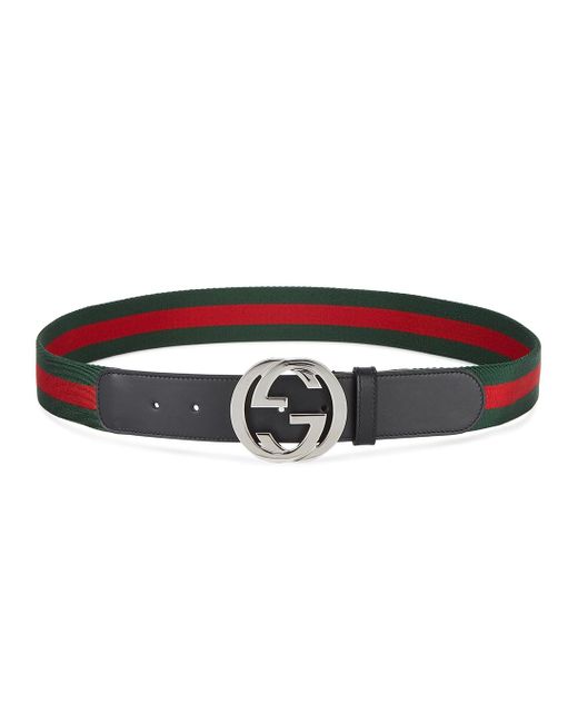 mens gucci web belt