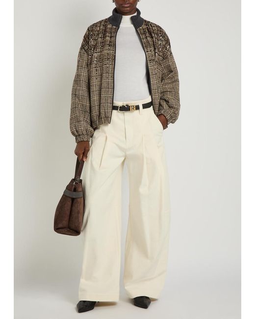 Brunello Cucinelli White Turtle-Neck Cashmere And Silk-Blend Top