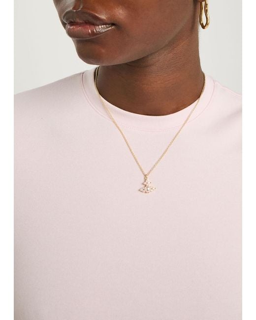 Vivienne Westwood Metallic Feodora Orb Crystal-Embellished Necklace