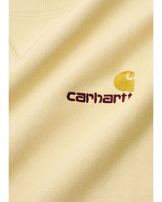 Carhartt Natural American Script Logo-Embroidered Cotton Sweatshirt for men