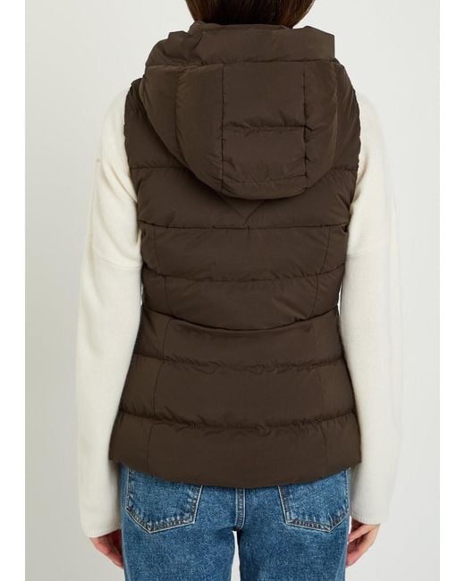 Canada Goose Green Clair Detachable-Hood Padded Shell Gilet