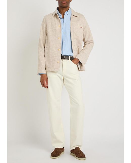 Paul Smith Natural Woven Cotton-Blend Overshirt for men