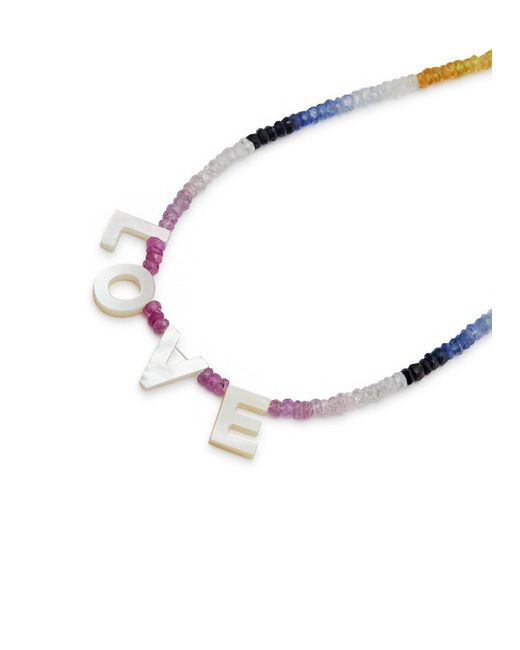Roxanne First Multicolor Love Sapphire Beaded Necklace