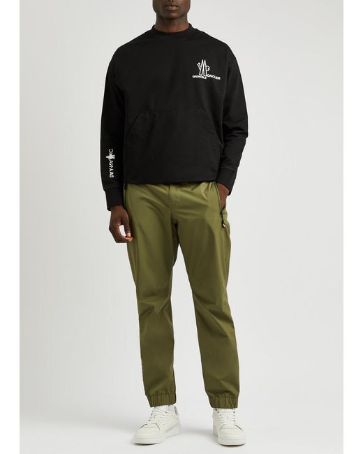 3 MONCLER GRENOBLE Black Day-Namic Logo Cotton Sweatshirt for men