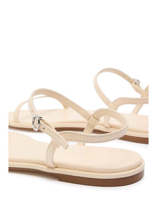 Aeyde White Nettie Leather Sandals