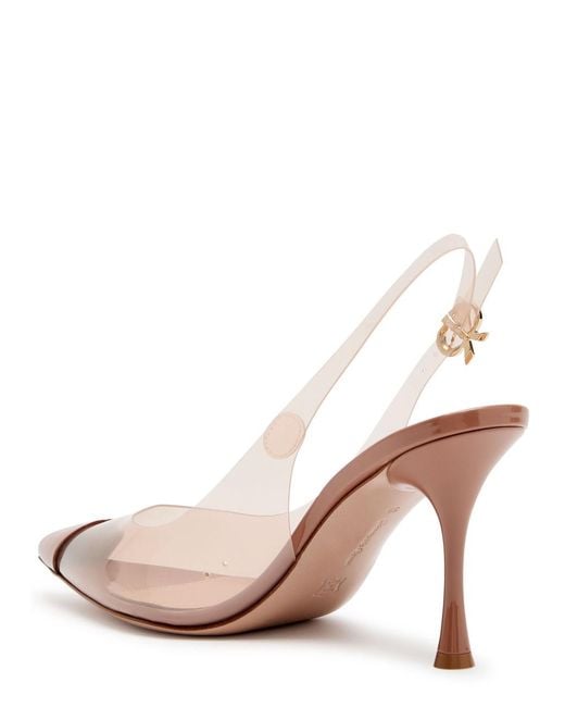 Gianvito Rossi Pink Diana 85 Patent Leather And Pvc Slingback Pumps
