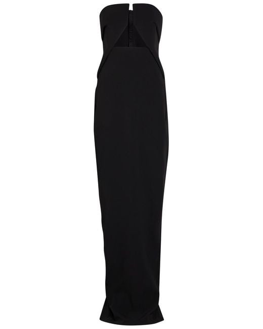 Rick Owens Black Prong Cut-Out Crepe Gown