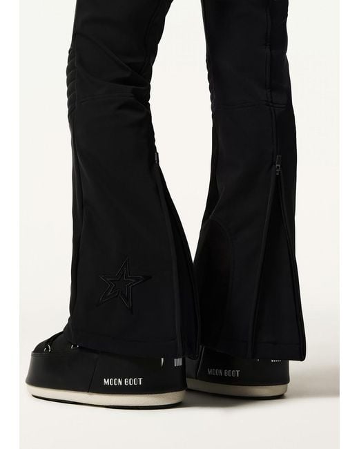 Perfect Moment Blue Flared-Leg Bib Ski Pants