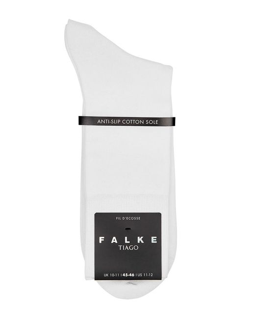 Falke White Tiago Stretch-Cotton Socks for men