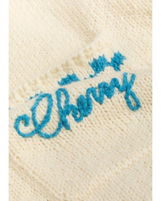 CHERRY LA Natural Motors Embroidered Knit Jumper for men