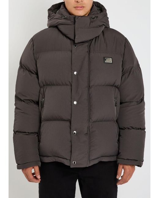 Dolce & Gabbana Gray Padded Shell Jacket for men